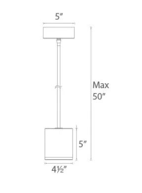 WAC Tube Pendant Downlight Ceiling Mount 3000K WHITE PD-W2605-WT