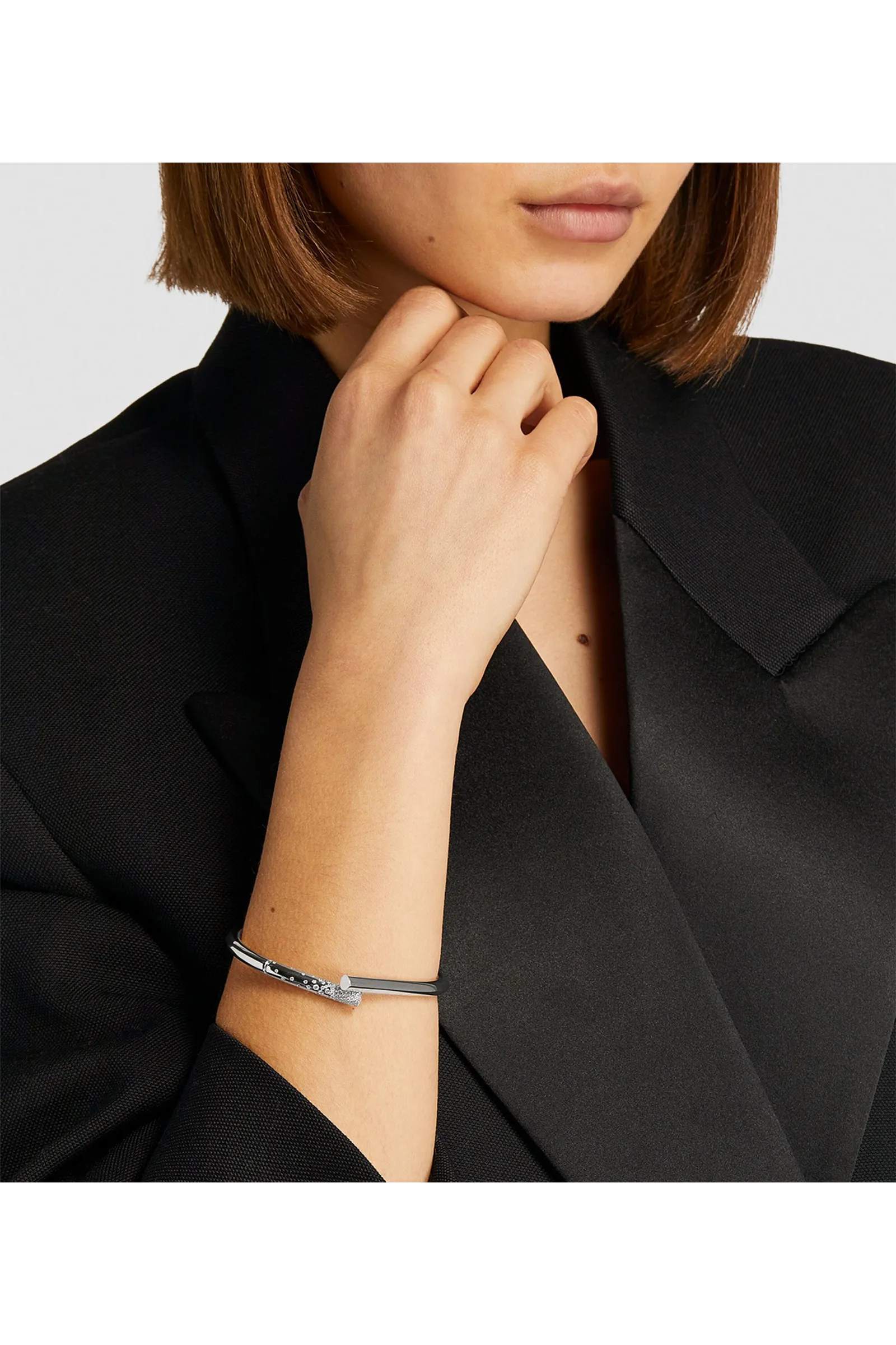 White Gold and Diamond Oera Bangle