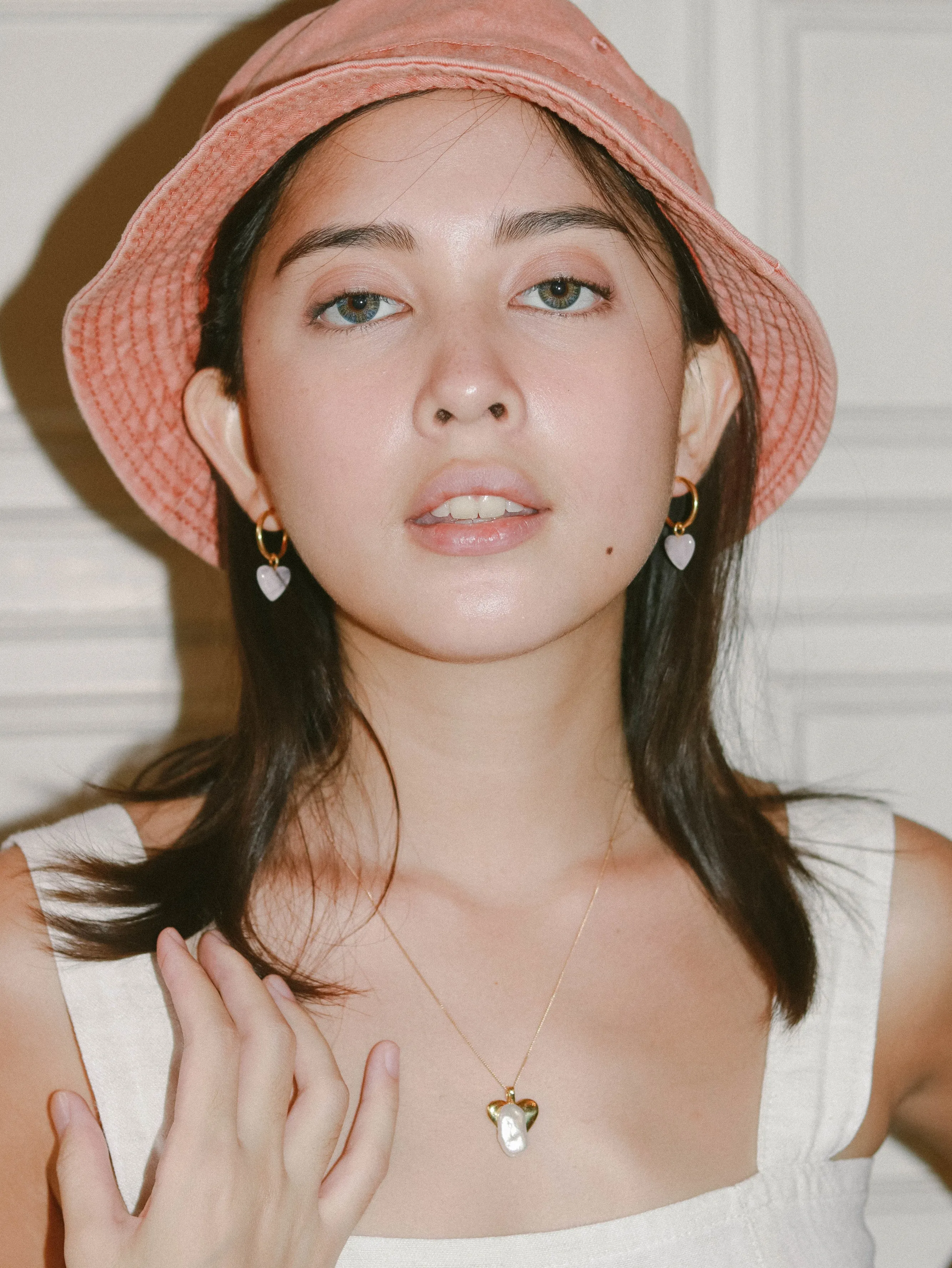 Wide Heart Pendant Necklace, Solid Gold