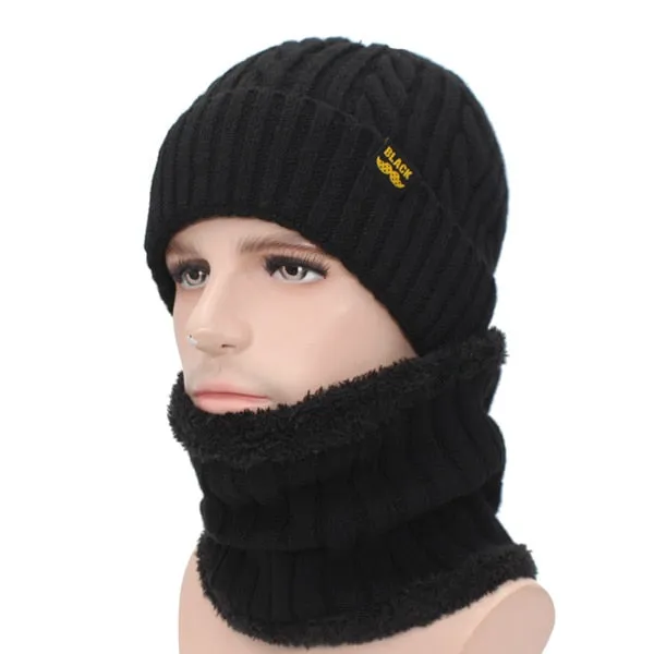 Winter Hat Scarf Skullies Beanies Men Bonnet Beanie For Men Women Brand Gorras Warm Hats Wool Male Black Knitted Hat Cap