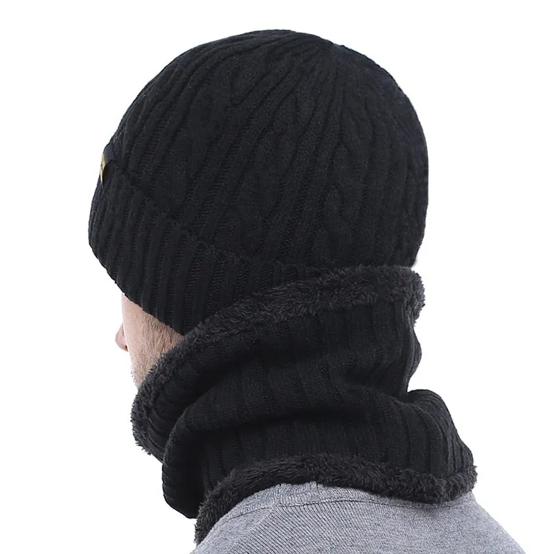 Winter Hat Scarf Skullies Beanies Men Bonnet Beanie For Men Women Brand Gorras Warm Hats Wool Male Black Knitted Hat Cap