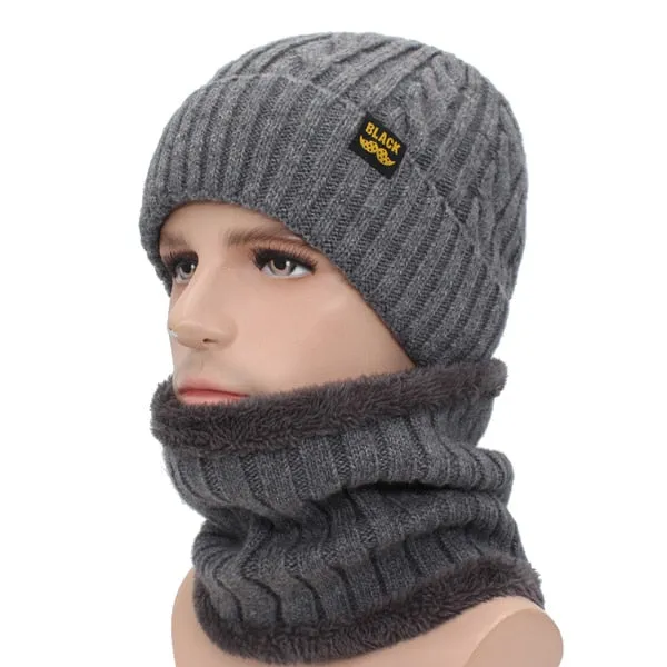 Winter Hat Scarf Skullies Beanies Men Bonnet Beanie For Men Women Brand Gorras Warm Hats Wool Male Black Knitted Hat Cap