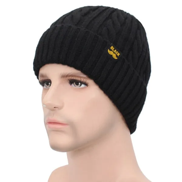 Winter Hat Scarf Skullies Beanies Men Bonnet Beanie For Men Women Brand Gorras Warm Hats Wool Male Black Knitted Hat Cap