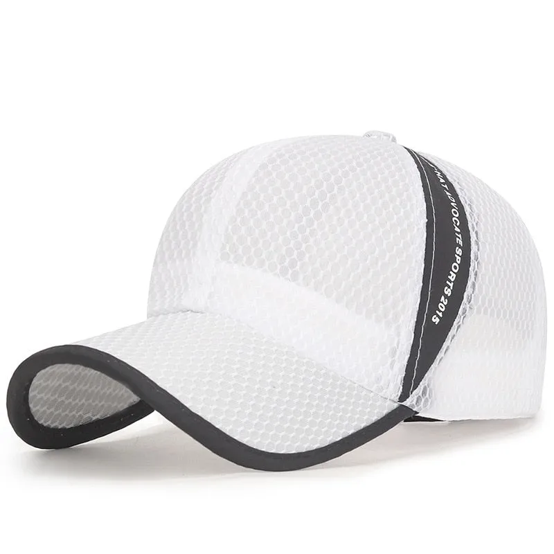 Women Men Summer Unisex Baseball Caps Female Male Breathable Mesh Snapback Hats Solid Casual Sport Fishing Hats Cap