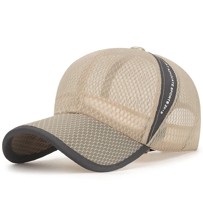 Women Men Summer Unisex Baseball Caps Female Male Breathable Mesh Snapback Hats Solid Casual Sport Fishing Hats Cap