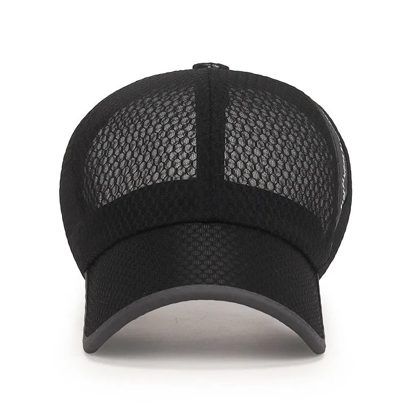 Women Men Summer Unisex Baseball Caps Female Male Breathable Mesh Snapback Hats Solid Casual Sport Fishing Hats Cap