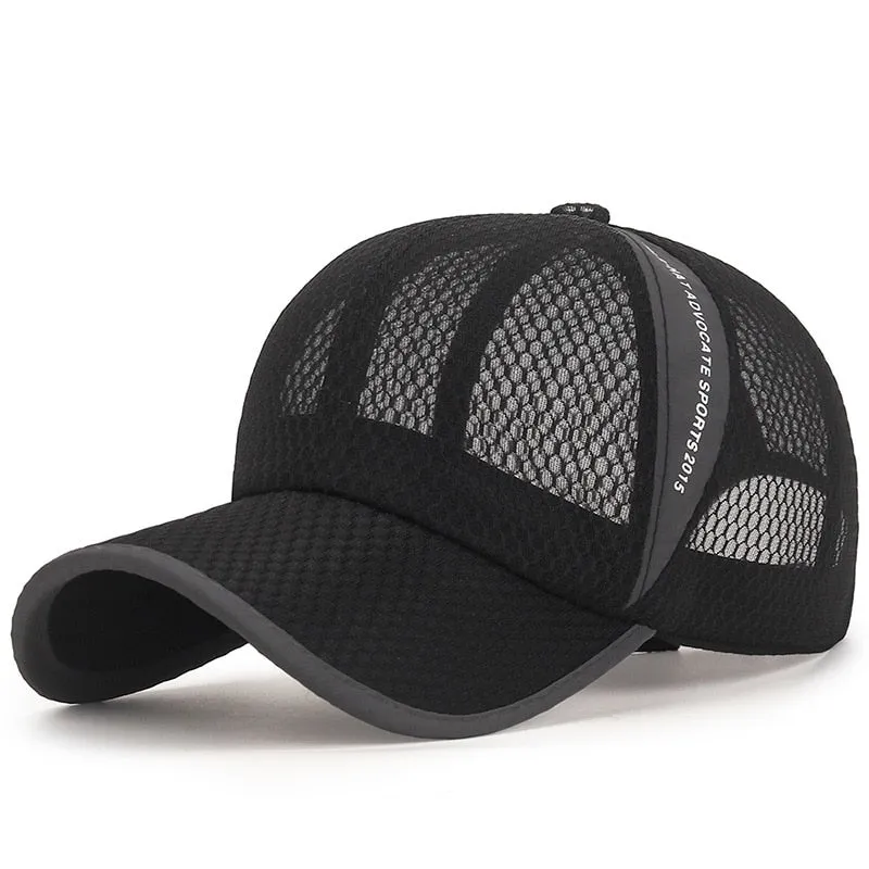 Women Men Summer Unisex Baseball Caps Female Male Breathable Mesh Snapback Hats Solid Casual Sport Fishing Hats Cap