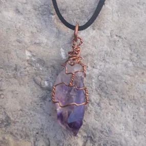 Wrapped Amethyst Necklace