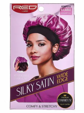 X-Large Silky Satin Wide Edge Reversible Cap by RED Kiss