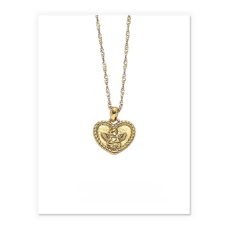 Zircon Inlaid Heart Necklace Collection