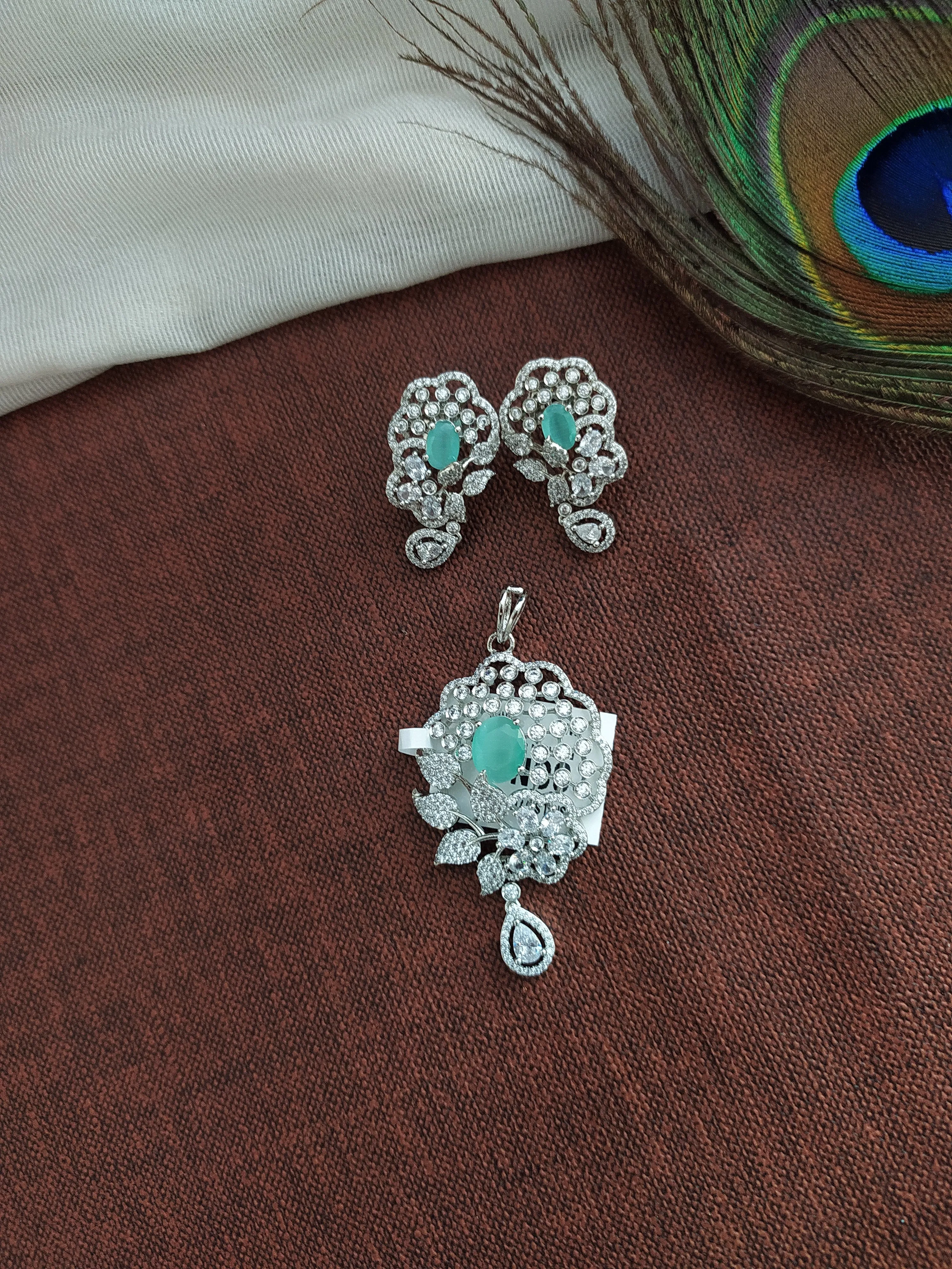 Zircon Stones Pendant set jewellery