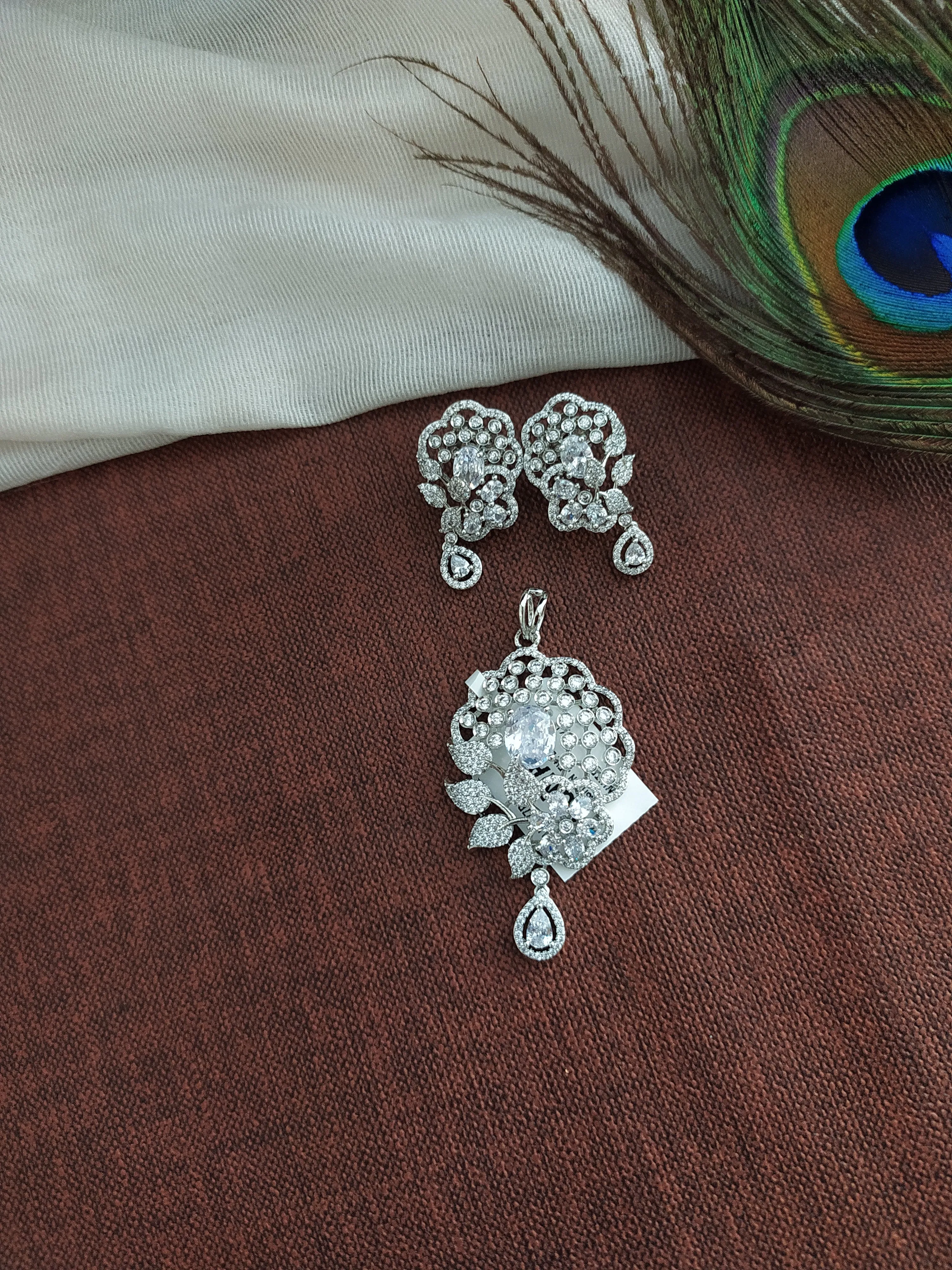 Zircon Stones Pendant set jewellery