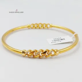 Zircon Studded Figaro Bangle